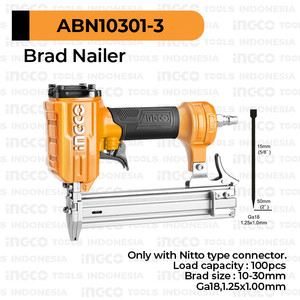 [EZM.8100762] Air Brad Nailer (10-30mm) INGCO ABN10301-3 Paku Tembak Angin Pneumatic