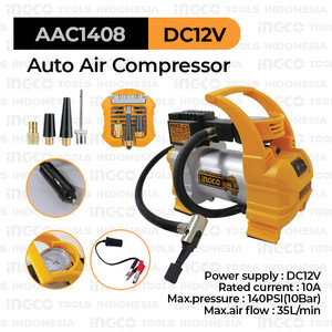 [EZM.8100562] Mini Air Compressor (DC 12V) INGCO AAC1408 - Pompa Kompresor Mini Ban Mobil
