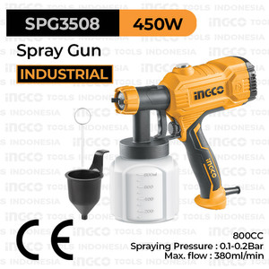 [EZM.8100565] Spray Paint Gun (800cc) INGCO SPG3508 - Cat Semprot Bodi Body Mobil Listrik