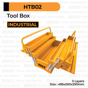 [EZM.8100783] Tool Box (3-Stack) INGCO HTB02 Kotak Alat Perkakas Toolbox Besi Susun