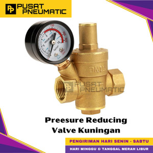 [EZM.9500975] 1" Pressure Reducing Valve PRV Regulator Water Kuningan 1 Inch