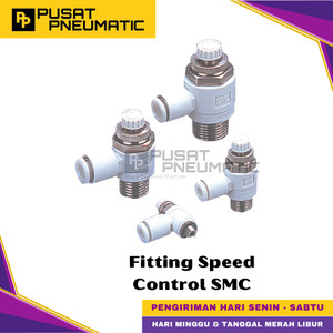 [EZM.9500996] AS2201F-02-08 Fitting Speed Control Slip Lock Selang 8mm Drat 1/4 SMC