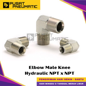 [EZM.9501015] 1/4" Elbow Male NPT x NPT Nipple Knee Hydraulic MB x MB Size 1/4 Inch