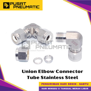 [EZM.9501101] 12MM x 12MM Union Elbow Connector Tube 12 MM x 12 MM Stainless Steel