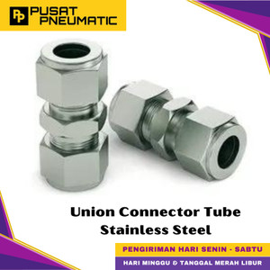 [EZM.9501103] 12MM x 12MM Union Connector Tube OD 12 MM x 12 MM Stainless Steel