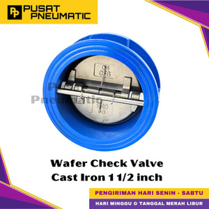 [EZM.9501116] 1 1/2" Wafer Check Valve Cast Iron CI Disc SS 304 PN16 1 1/2 Inch