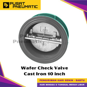 [EZM.9501123] 10" Wafer Check Valve Cast Iron CI Disc SS 304 PN16 10 Inch