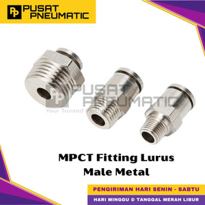 [EZM.9501207] MPCT 12-01 Fitting Lurus Male Metal Slip Lock Selang 12mm Drat 1/8