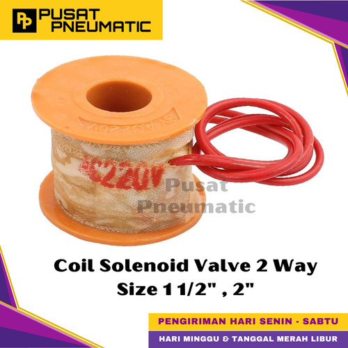 [EZM.9501244] Coil Kumparan Solenoid Valve 2 Way Size 1 1/2" , 2"