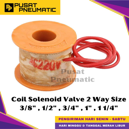 [EZM.9501246] Coil Kumparan Solenoid Valve 2 Way Size 3/8" 1/2" 3/4" 1" 1 1/4"