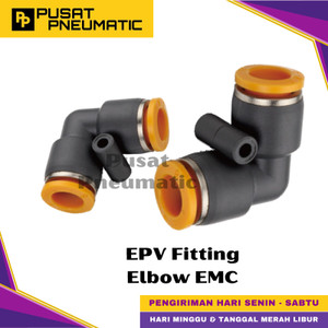 [EZM.9501282] EPV 12 Fitting Elbow Pneumatic Slip Lock Selang 12mm x 12mm EMC