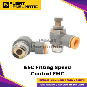 [EZM.9501286] ESC 06-02 Fitting Speed Control Slip Lock Selang 6mm Drat 1/4 EMC