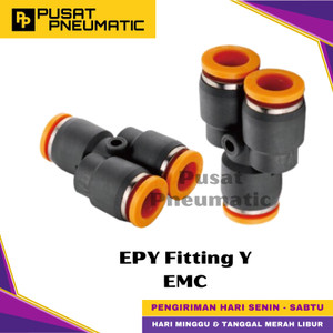 [EZM.9501305] EPY 12 Fitting Y Pneumatic Slip Lock Selang 12mm x 12mm x 12mm EMC