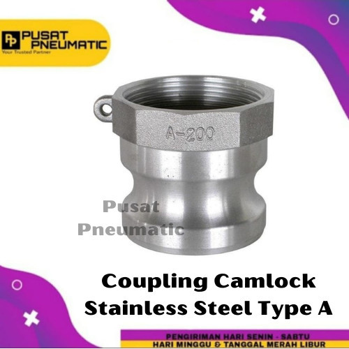 [EZM.9501377] 1/2" Coupling Camlock Stainless Steel Type A 50 Size 1/2 Inch