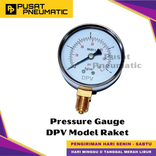 [EZM.9501401] Manometer Pressure Gauge Dry DPV 2.5 Inch Bottom Black Steel 10 Bar