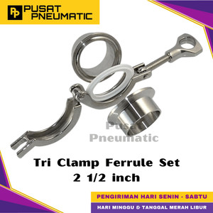 [EZM.9501447] 2 1/2" Tri Clamp Ferrule Set Sanitary Stainless Steel 304 2 1/2 inch