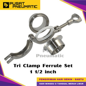 [EZM.9501446] 1 1/2" Tri Clamp Ferrule Set Sanitary Stainless Steel 304 1 1/2 inch