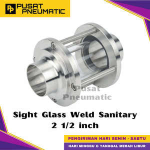 [EZM.9501449] 2 1/2" Sight Glass Weld End Sanitary Stainless Steel 316 2 1/2 Inch