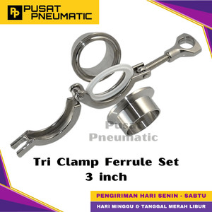 [EZM.9501462] 3" Tri Clamp Ferrule Set Sanitary Stainless Steel 304 3 inch