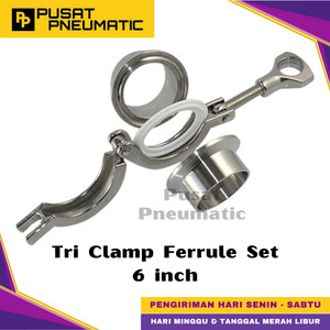 [EZM.9501468] 6" Tri Clamp Ferrule Set Sanitary Stainless Steel 304 6 inch