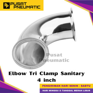 [EZM.9501473] 4" Elbow Tri Clamp Sanitary Stainless Steel 316L 4 Inch