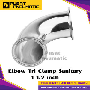[EZM.9501486] 1 1/2" Elbow Tri Clamp Sanitary Stainless Steel 316L 1 1/2 Inch