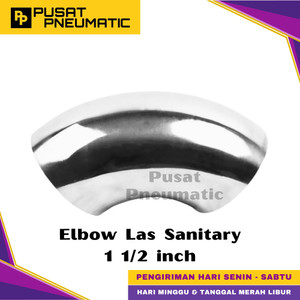 [EZM.9501501] 1 1/2" Elbow Las Weld End Sanitary Stainless Steel 316L 1 1/2 Inch