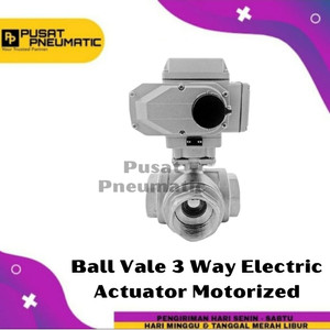 [EZM.9501634] Motorized Electric Actuator On Off Ball Valve 3 Way L Port 1 Inch