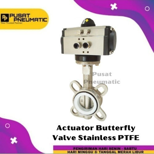 [EZM.9501679] Actuator Butterfly Valve Stainless Seat PTFE Double Acting 8 Inch