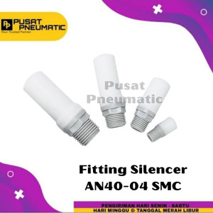 [EZM.9501776] AN 40-04 Fitting Silencer Angin Drat 1/2 Inch SMC