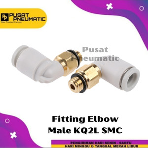 [EZM.9501790] KQ2L 04-M5 Fitting Elbow Male Slip Lock Selang 4mm Drat M5 SMC