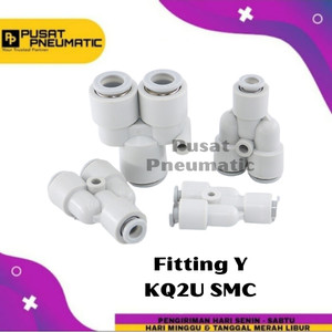 [EZM.9501801] KQ2U 04-00 Fitting Y Slip Lock Selang 4mm x 4mm x 4mm SMC