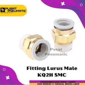 [EZM.9501827] KQ2H 04-01 Fitting Lurus Male Slip Lock Selang 4mm Drat 1/8 Inch SMC
