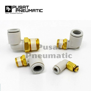 [EZM.9501837] KQ2L 06-04 Fitting Elbow Male Slip Lock Selang 6mm Drat 1/2 Inch SMC