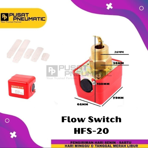 [EZM.9501841] 3/4" Flow Switch / Water Flow Control HFS-20 Size 3/4 Inch