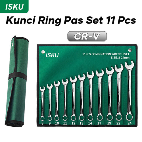 [EZM.5500182] Isku kunci ring pas set 11pcs 8 10 12 14 mm bahan crv kombinasi wrench