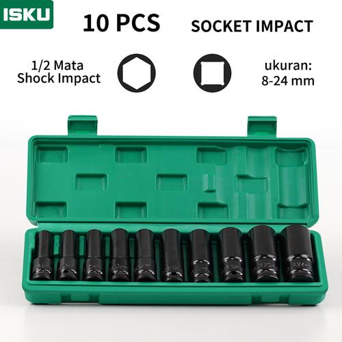 [EZM.5500184] ISKU mata shock impact 10pcs bahan crv panjang mata sock Socket