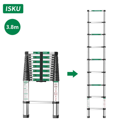 [EZM.5500189] ISKU tangga lipat aluminium teleskopik/single telescopic ladder