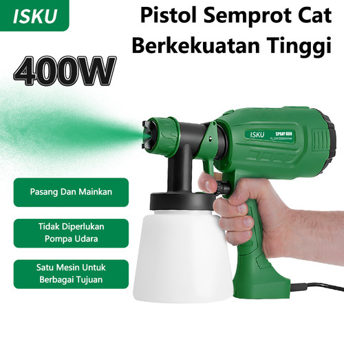 [EZM.5500191] ISKU Electric Spray Gun 400W Semprotan Cat Listrik 800ML Kapasitas