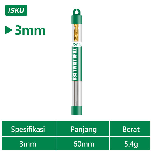 [EZM.5500199] ISKU mata bor besi HSS drill bits set baja kecepatan tinggikompatibel