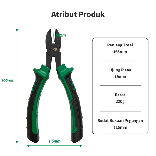 [EZM.5500218] ISKU tang potong 6 inch wire cutters tang kombinas multifung