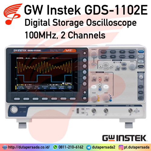 GW Instek GDS-1102E 100MHz 2 Channel Digital Storage Oscilloscope