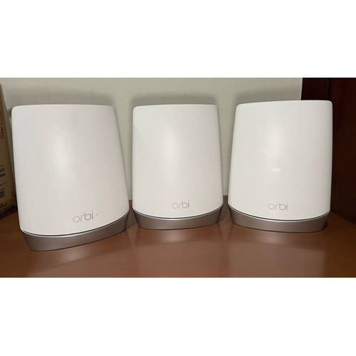 NETGEAR RBK753 Orbi Tri-Band WiFi 6 Mesh System 4.2Gbps Router + 2 Sat