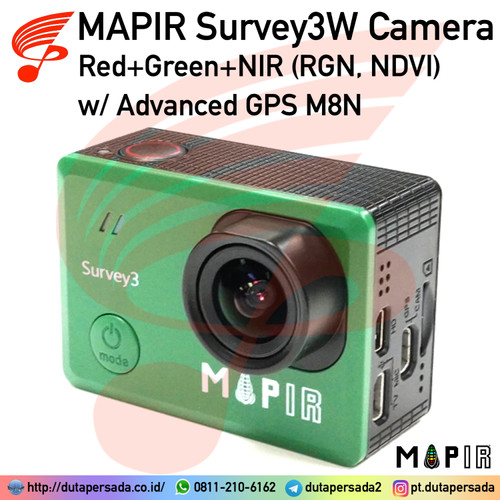 MAPIR Survey3W Camera - Red+Green+NIR (RGN, NDVI) w/ Advanced GPS M8N - Survey3W RGN