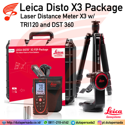 Leica Disto X3 Package Laser Distance Meter X3 w/ TRI120 and DST 360
