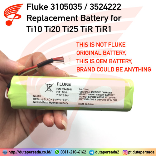 Fluke 3105035 3524222 Replacement Battery for Ti10 Ti20 Ti25 TiR TiR1