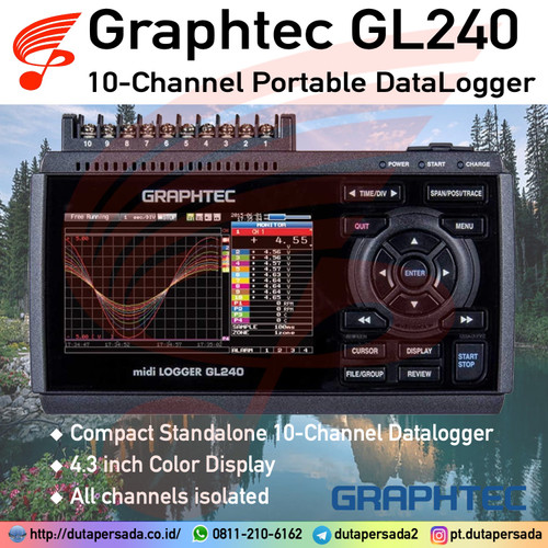 Graphtec GL240 10-Channel DataLogger GL-240 GL820 820 Hioki HiLogger - GL240