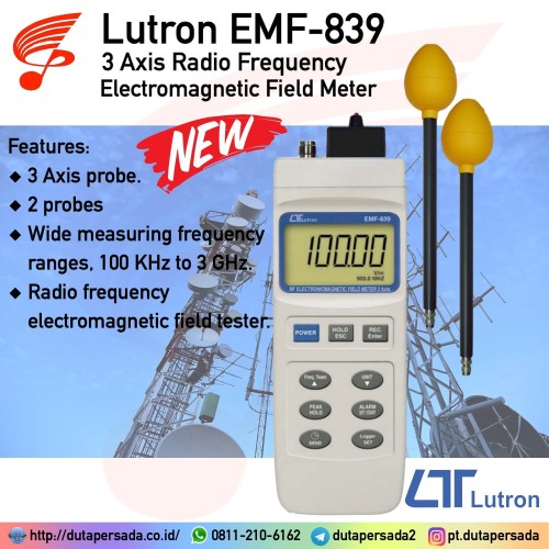 Lutron EMF-839 3 Axis Radio Frequency Electromagnetic Field Meter - NON GARANSI