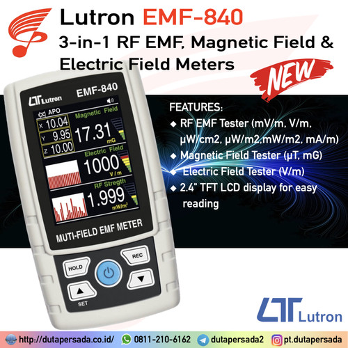Lutron EMF-840 EMF Electromagnetic Field Tesla Gauss Radiation Meter - NON GARANSI