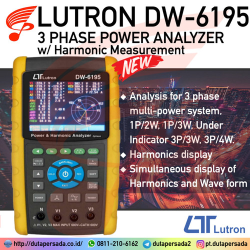 Lutron DW-6195 3 Phase Power Analyzer w/ Harmonic Measurement DW-6095 - NON GARANSI